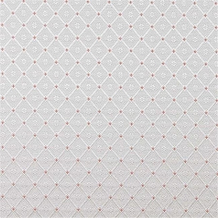 Designer Fabrics D139 54 In. Wide Silver; White And Mahogany Red; Diamond Brocade Upholstery Fabric